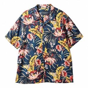 SEAN JOHN Legacy Hawaiian Aloha S/S Button-Up Shirt Sz 3XL Tropical Summer Beach